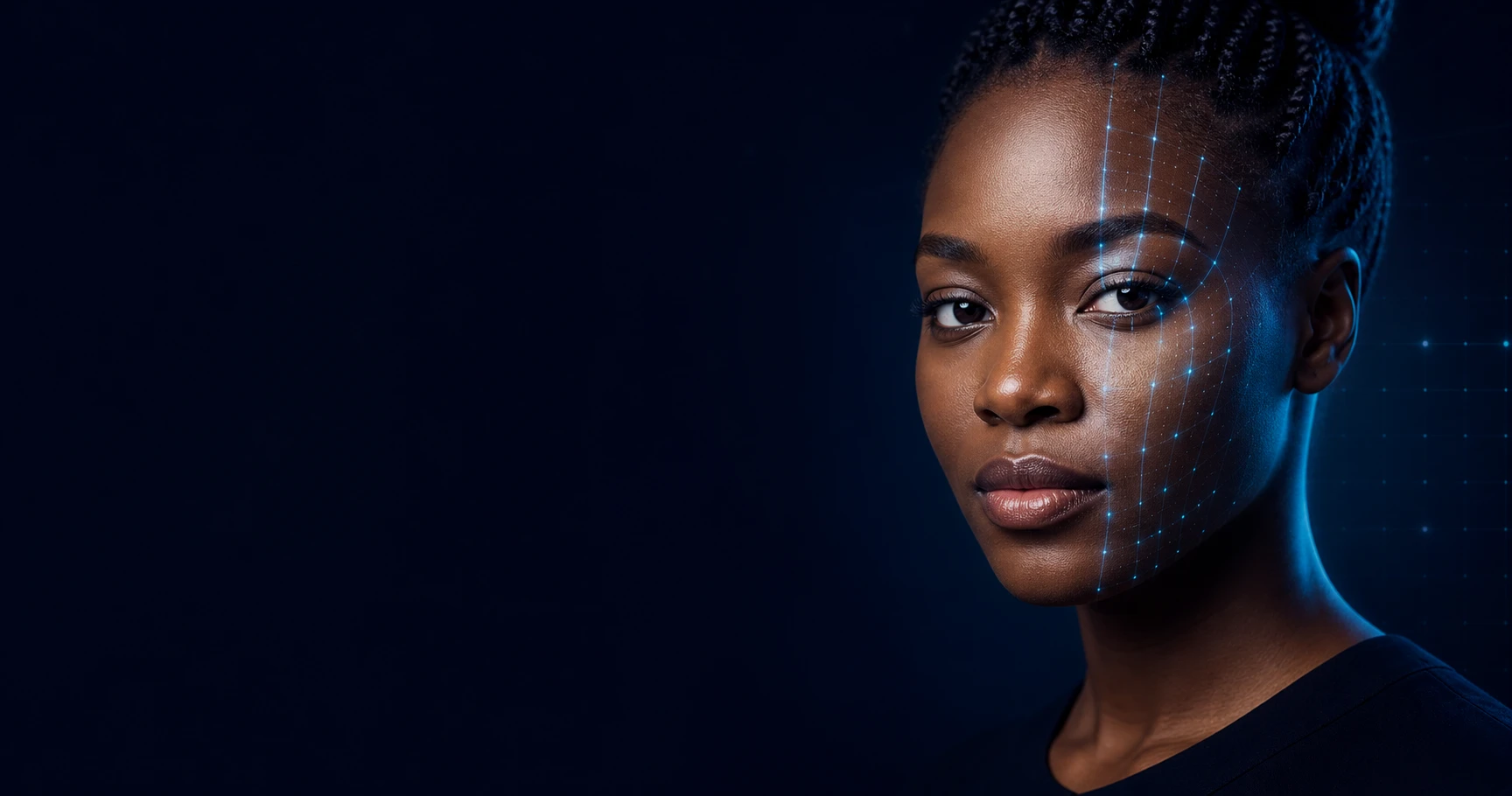 Portrait under a subtle facial depth scan